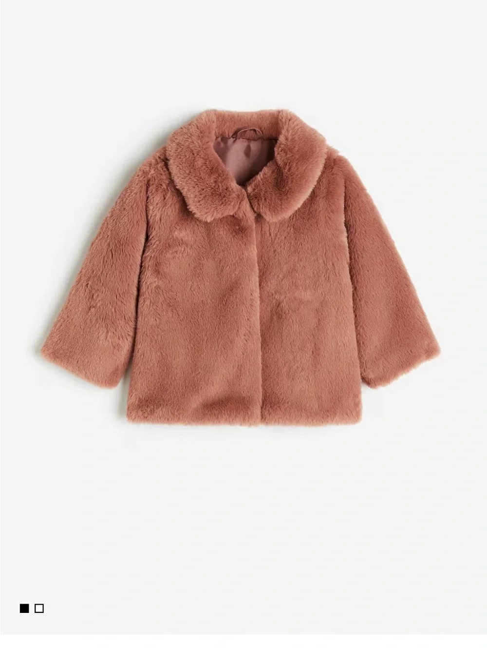 H&M Girls Faux Fur Coat - Dusty Rose